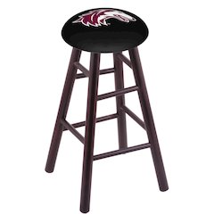 Maple Counter Stool in Dark Cherry Finish with Southern Illinois Seat