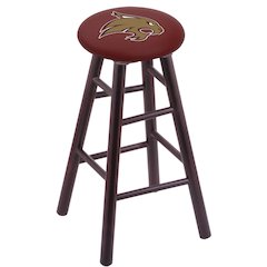 Maple Bar Stool in Dark Cherry Finish with Texas State Seat