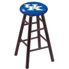 Maple Counter Stool in Dark Cherry Finish with Kentucky "UK" Seat