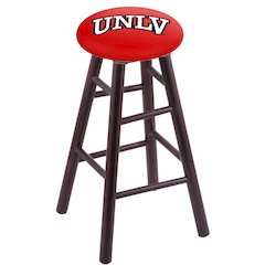 Maple Counter Stool in Dark Cherry Finish with UNLV Seat