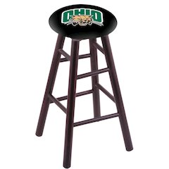 Maple Counter Stool in Dark Cherry Finish with Ohio University Seat