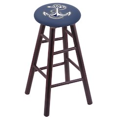 Maple Bar Stool in Dark Cherry Finish with US Naval Academy (NAVY) Seat