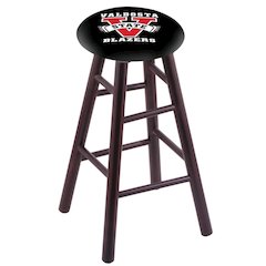 Maple Bar Stool in Dark Cherry Finish with Valdosta State Seat