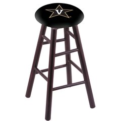 Maple Bar Stool in Dark Cherry Finish with Vanderbilt Seat