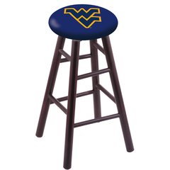 Maple Bar Stool in Dark Cherry Finish with West Virginia Seat