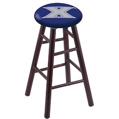 Maple Bar Stool in Dark Cherry Finish with Xavier Seat