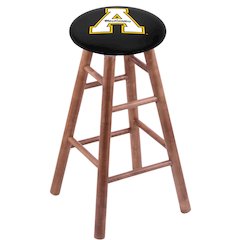 Maple Bar Stool in Medium Finish with Appalachian State Seat