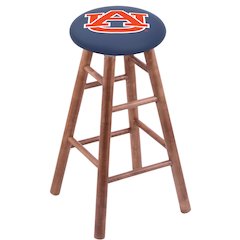 Maple Bar Stool in Medium Finish with Auburn Seat