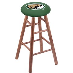 Maple Bar Stool in Medium Finish with Bemidji State Seat