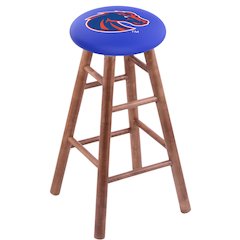 Maple Bar Stool in Medium Finish with Boise State Seat