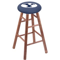 Maple Counter Stool in Medium Finish with Brigham Young Seat