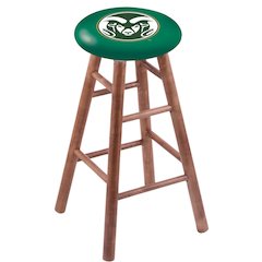 Maple Bar Stool in Medium Finish with Colorado State Seat
