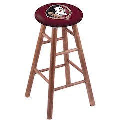 Maple Counter Stool in Medium Finish with Florida State (Head) Seat