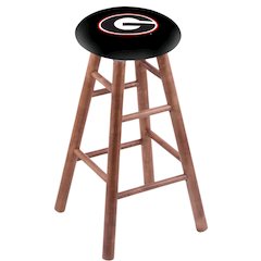 Maple Bar Stool in Medium Finish with Georgia "G" Seat