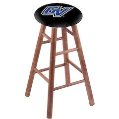 Maple Counter Stool in Medium Finish with Grand Valley State Seat