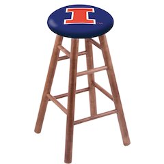 Maple Bar Stool in Medium Finish with Illinois Seat