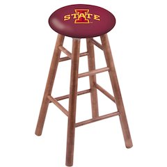 Maple Counter Stool in Medium Finish with Iowa State Seat