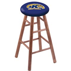 Maple Bar Stool in Medium Finish with Kent State Seat
