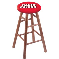Maple Counter Stool in Medium Finish with Louisiana-Lafayette Seat