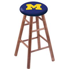 Maple Bar Stool in Medium Finish with Michigan Seat