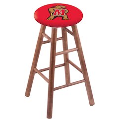Maple Bar Stool in Medium Finish with Maryland Seat