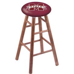 Maple Counter Stool in Medium Finish with Mississippi State Seat