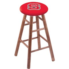 Maple Counter Stool in Medium Finish with North Carolina State Seat