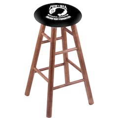 Maple Counter Stool in Medium Finish with POW/MIA Seat