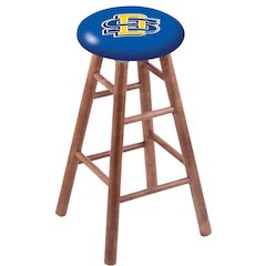 Maple Bar Stool in Medium Finish with South Dakota State Seat