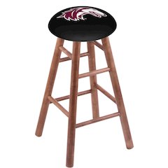 Maple Bar Stool in Medium Finish with Southern Illinois Seat