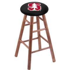 Maple Bar Stool in Medium Finish with Stanford Seat