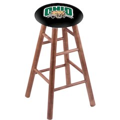 Maple Counter Stool in Medium Finish with Ohio University Seat