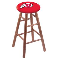 Maple Bar Stool in Medium Finish with Utah Seat