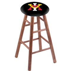 Maple Counter Stool in Medium Finish with Virginia Military Institute Seat