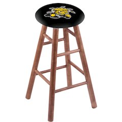 Maple Counter Stool in Medium Finish with Wichita State Seat