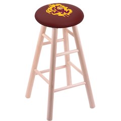 Maple Counter Stool in Natural Finish with Arizona State (Sparky) Seat