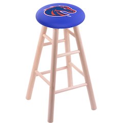 Maple Bar Stool in Natural Finish with Boise State Seat