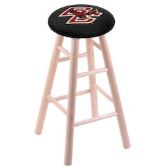 Maple Counter Stool in Natural Finish with Boston College Seat
