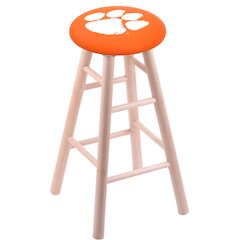 Maple Counter Stool in Natural Finish with Clemson Seat