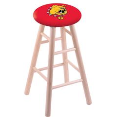 Maple Counter Stool in Natural Finish with Ferris State Seat