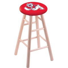 Maple Counter Stool in Natural Finish with Fresno State Seat
