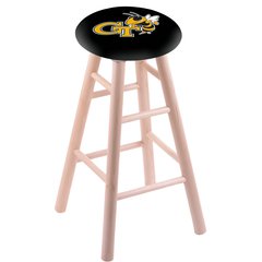 Maple Counter Stool in Natural Finish with Georgia Tech Seat