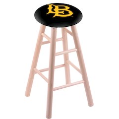 Maple Counter Stool in Natural Finish with Long Beach State University Seat