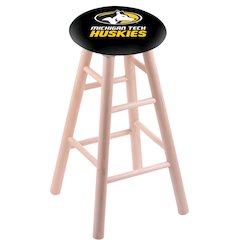 Maple Counter Stool in Natural Finish with Michigan Tech Seat