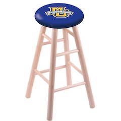 Maple Counter Stool in Natural Finish with Marquette University Seat