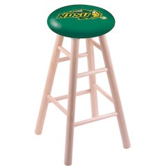 Maple Bar Stool in Natural Finish with North Dakota State Seat