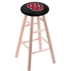 Maple Bar Stool in Natural Finish with Oklahoma Seat
