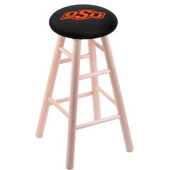 Maple Counter Stool in Natural Finish with Oklahoma State Seat