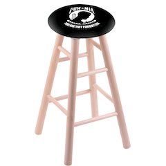 Maple Counter Stool in Natural Finish with POW/MIA Seat