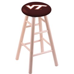 Maple Counter Stool in Natural Finish with Virginia Tech Seat